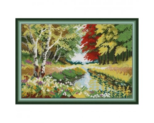 Set za vez "Jesenji pejzaž" štampano platno 40 х 50cm WLD-EK-0099