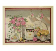 Set za vez "Čaj i ruže" štampano platno 40 х 50cm WLD-EK-0126