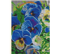 Set za vez Perle "Cvece" 45x35 cm 02wld-065