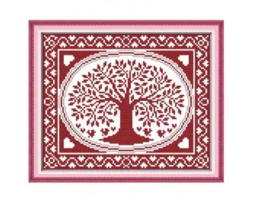 Set za vez. Uzorak na platnu "Stablom sreće" 20x17cm 2WLD-070