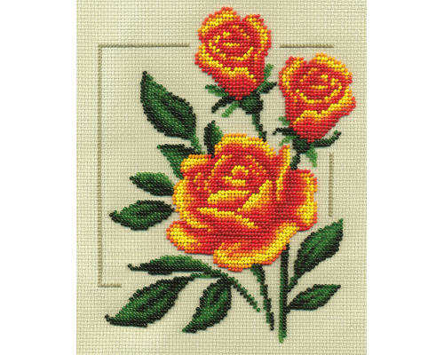 Set za vez. Perlice "vrtna ruža" 18x20 cm C-0980 9WLD-0980