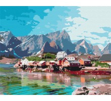 Slika po brojevima "Selo uz more" 40x50cm na platnu BS52740 Brushme