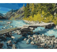 Slika po brojevima "Planinski most" 40x50cm na platnu BS36518 Brushme