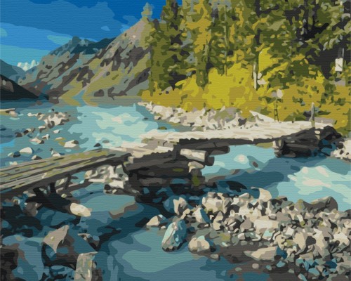 Slika po brojevima "Planinski most" 40x50cm na platnu BS36518 Brushme