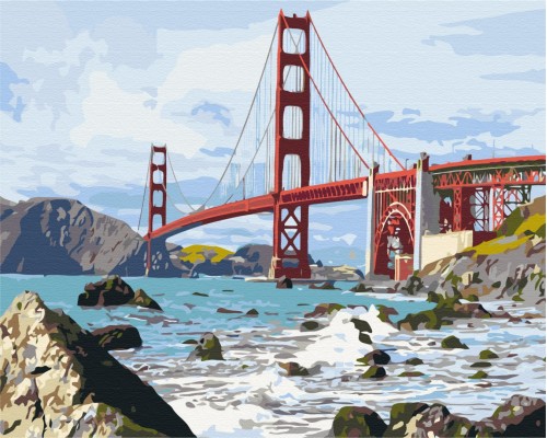 Slika po brojevima "Most San Francisco" 40x50cm na platnu BS7979 Brushme