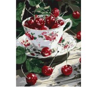 Slika po brojevima "Užitak od višnje" 30x40cm na platnu KHO5707 Slika po brojevima "Užitak od višnje" 30x40cm na platnu KHO5707