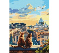 Slika po brojevima "Mačke u Rimu" 30x40cm na platnu KHO6606 Slika po brojevima "Mačke u Rimu" 30x40cm na platnu KHO6606