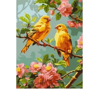 Slika po brojevima "Proljetni kanarinci" 30x40cm na platnu KHO6655 Slika po brojevima "Proljetni kanarinci" 30x40cm na platnu KHO6655