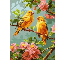 Slika po brojevima "Proljetni kanarinci" 30x40cm na platnu KHO6655