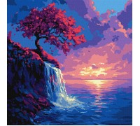 Slika po brojevima "Sakura u potoku" 40x40cm na platnu KHO6380 Slika po brojevima "Sakura u potoku" 40x40cm na platnu KHO6380