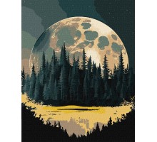 Slika po brojevima "Misteriozna ivica" s dodatnim metalik bojama 40x50cm na platnu KHO5108