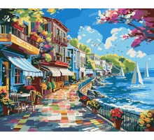 Slika po brojevima "Grad pored mora" 40x50cm na platnu KHO2793