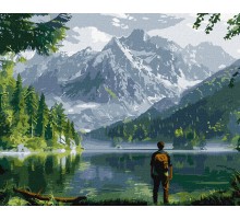 Slika po brojevima "Planinski pejzaž" 40x50cm na platnu KHO2902