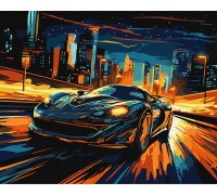 Slika po brojevima "Noćni grad" 40x50cm na platnu KHO3644 Slika po brojevima "Noćni grad" 40x50cm na platnu KHO3644