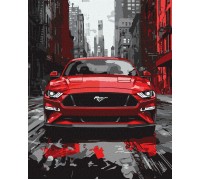 Slika po brojevima "Crveni mustang" 40x50cm na platnu KHO5157 Slika po brojevima "Crveni mustang" 40x50cm na platnu KHO5157