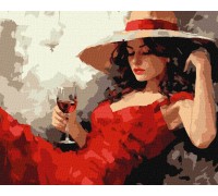 Slika po brojevima "Djevojka u šeširu" 40x50cm na platnu KHO8358 Slika po brojevima "Djevojka u šeširu" 40x50cm na platnu KHO8358