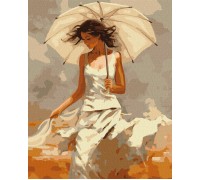 Slika po brojevima "Djevojka s kišobranom" 40x50cm na platnu KHO8365 Slika po brojevima "Djevojka s kišobranom" 40x50cm na platnu KHO8365