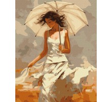 Slika po brojevima "Djevojka s kišobranom" 40x50cm na platnu KHO8365