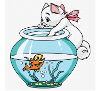 Slika po brojevima "Graciozna maca" 30x30cm na platnu KHO6202 Slika po brojevima "Graciozna maca" 30x30cm na platnu KHO6202