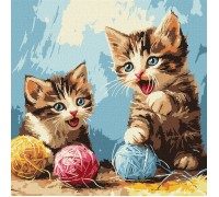 Slika po brojevima "Pletene kuglice" 30x30cm na platnu KHO6721 Slika po brojevima "Pletene kuglice" 30x30cm na platnu KHO6721