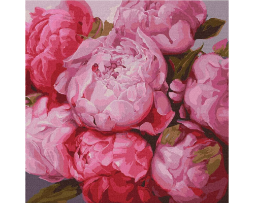 Slikanje po brojevima "Nježni peonies" 50x50 IDY KHO2986