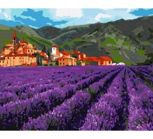 Slikanje po brojevima "Planinska lavanda" 40x50 IDY KH2216