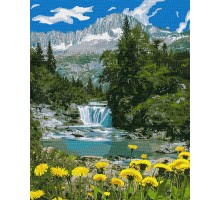 Slikanje po brojevima "Planinska reka" 40x50 IDY KH2283