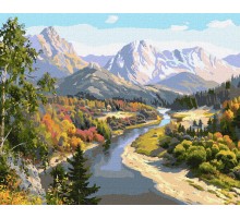 Slikanje po brojevima "Jesen u planinama" 40x50 IDY KH2848