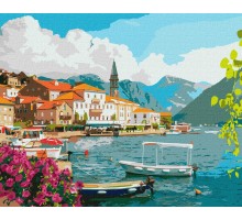 Slika po brojevima "Ljeto u zaljevu Kotor" na platnu 40x50 IDY KH2861