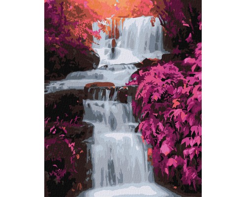 Slikanje po brojevima "Tropski vodopad" 40x50 IDY KH2862