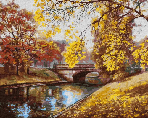 Slikanje po brojevima "Jesenski krajolik" 40x50 IDY KH2879