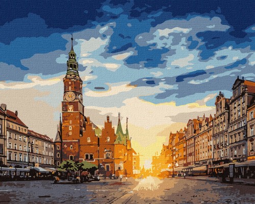 Slika po brojevima "Šarmantni Wroclaw" na platnu 40x50 IDY KH3608