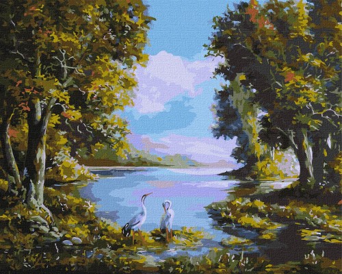 Slikanje po brojevima "Šumska tišina" 40x50 IDY KH4344