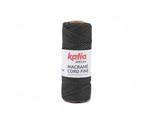 Macramé Cord Fine - 202 Anthracite Grey