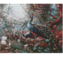 Oslikavanje cirkonima "Fairytale Peacock" 40x50 IDY AMO7336