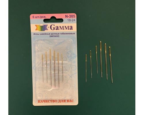 Set igala za ručno šivanje goblena"Gamma" N-305 №18-24 6 kom. u blister pakovanju tupog vrha