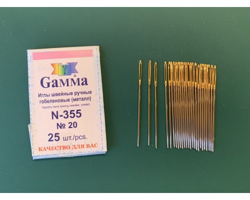 Set Igala 25 kom za gobelen za vez 45 mm №20 tupi kraj "Gamma" N-355