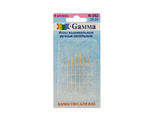 Set igala za ručno šivanje goblena"Gamma" N-382 №20-24 6 kom. u blister pakovanju ostri vrh WLD