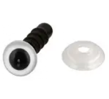 Kristalne oči s podloškama, plastika, d = 6 mm 2 kom GMA-CRE- 6-BEL