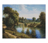 Oslikavanje cirkonima "Ljetni krajolik" 40x50 IDY AMO7279