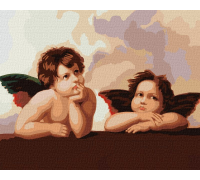 Slikanje po brojevima "Divni mali anđeli. Raphael Santi" 40x50 IDY KH4829