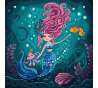 Slikanje po brojevima "Sirena" 40х40 IDY KHO5060