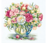 Set za vez "Luksuzni peoniji" 33 х 32cm PANNA GMA C-7063